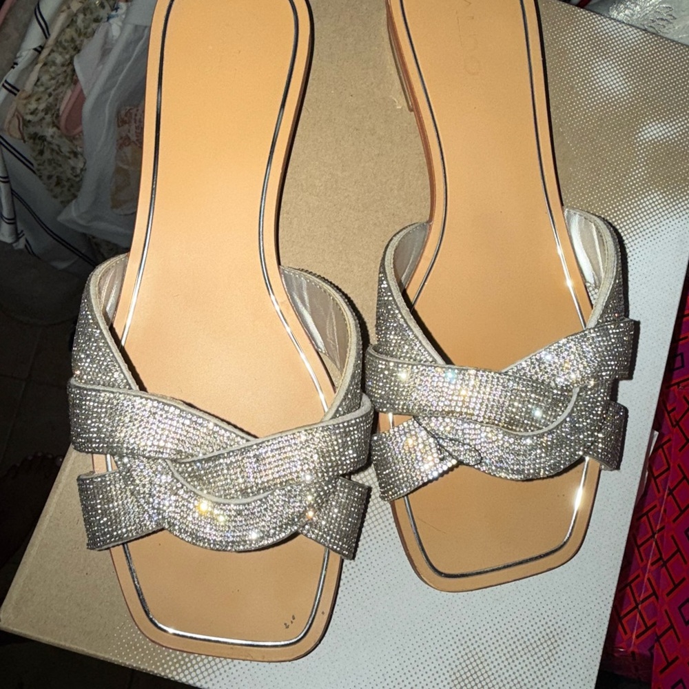 Elegant Silver Women's Sandals